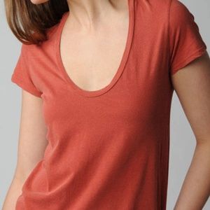 James Perse Relaxed Casual T Shirt Tamarind Orange